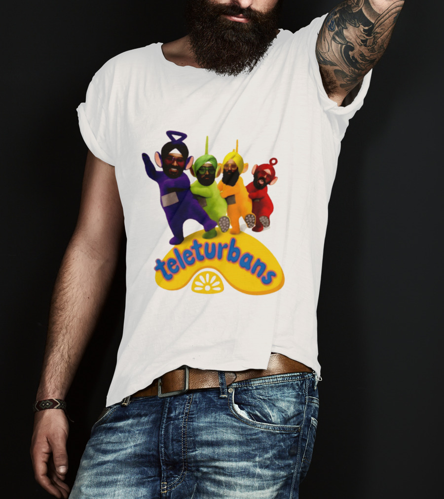 Teleturbans Teletubbies Sikh Turban Characters T-Shirt