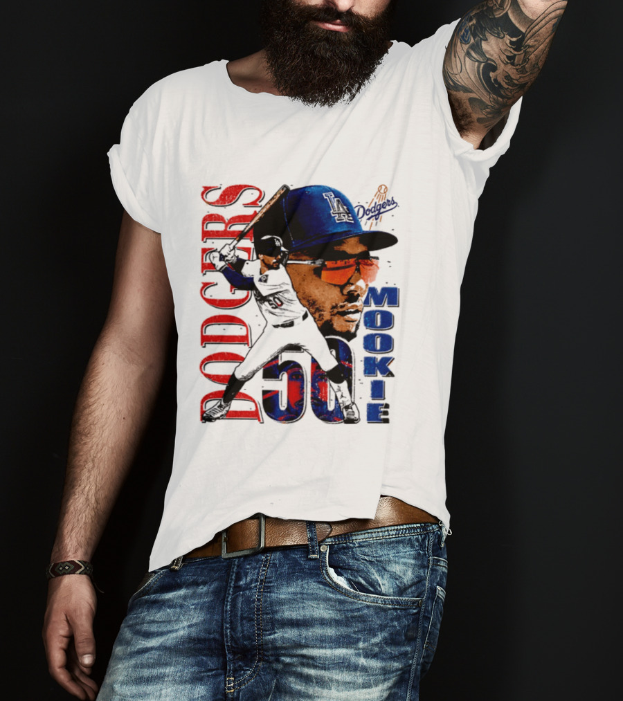 Los Angeles Dodgers Mookie Betts 50 Baseball Player Two Sided T-Shirt