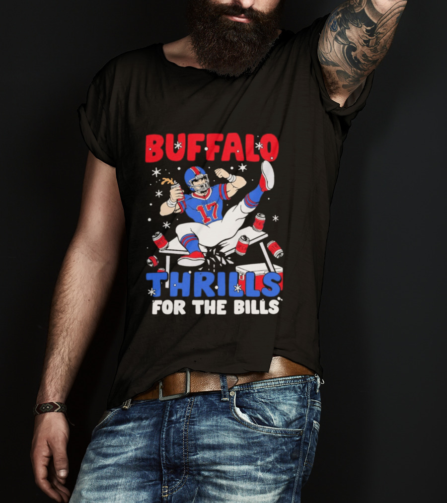 Buffalo Thrills For The Bills Celebration 17 Football T-Shirt