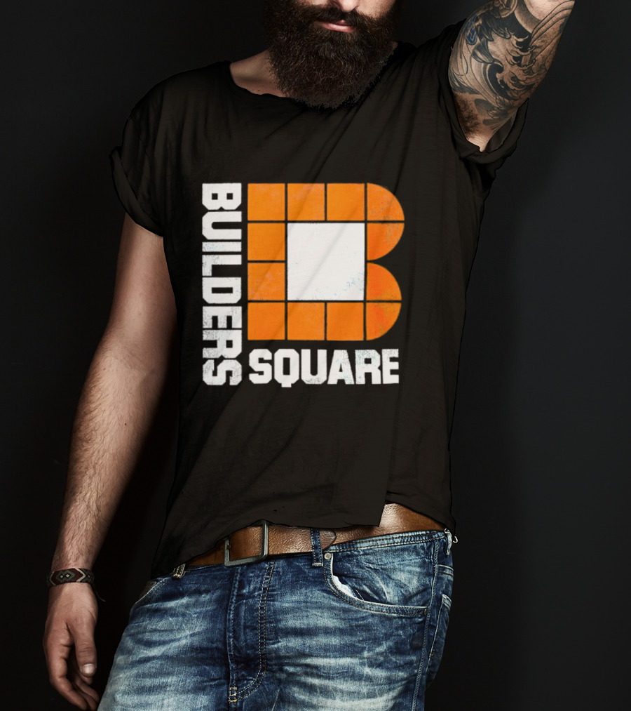 Builders Square Vintage Hardware Store Iconic Retro Logo Block T-Shirt