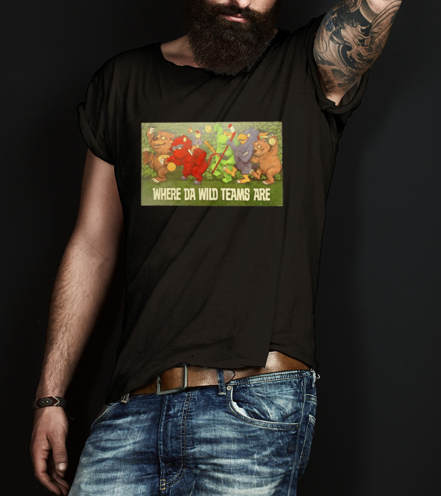 Where Da Wild Teams Are Cincinnati Reds Honore Milwaukee Mashup T-Shirt