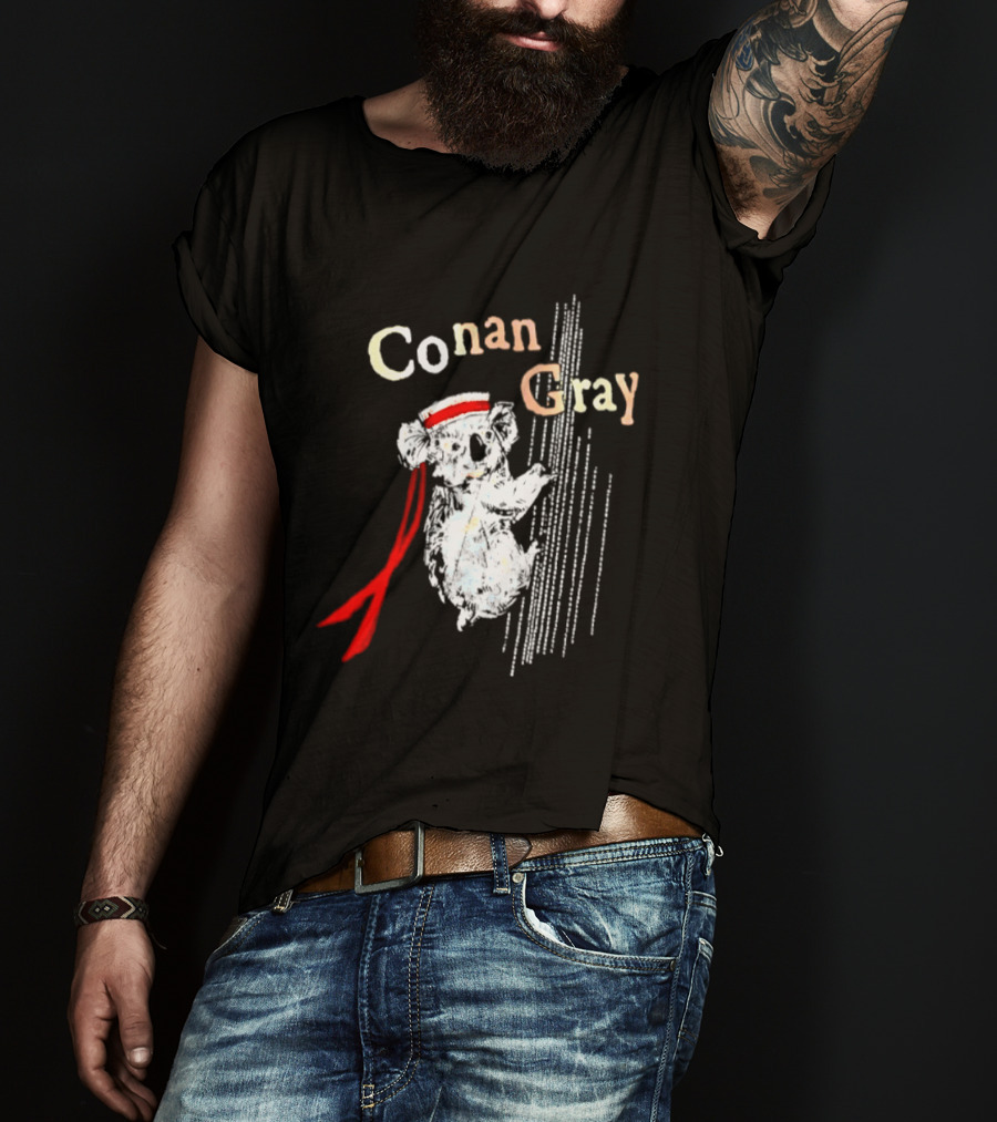 Conan Gray Koala In Red Headband With Stripes Sailor Indie Pop Singer T-Shirt