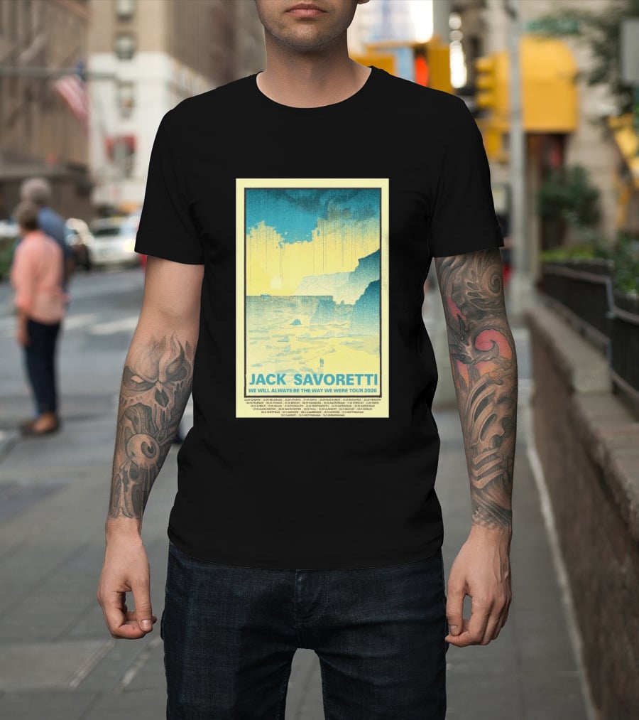 Jack Savoretti We Will Always Be The Way We Were Tour 2026 Bucharest Vintage Style Ocean Scene T-Shirt