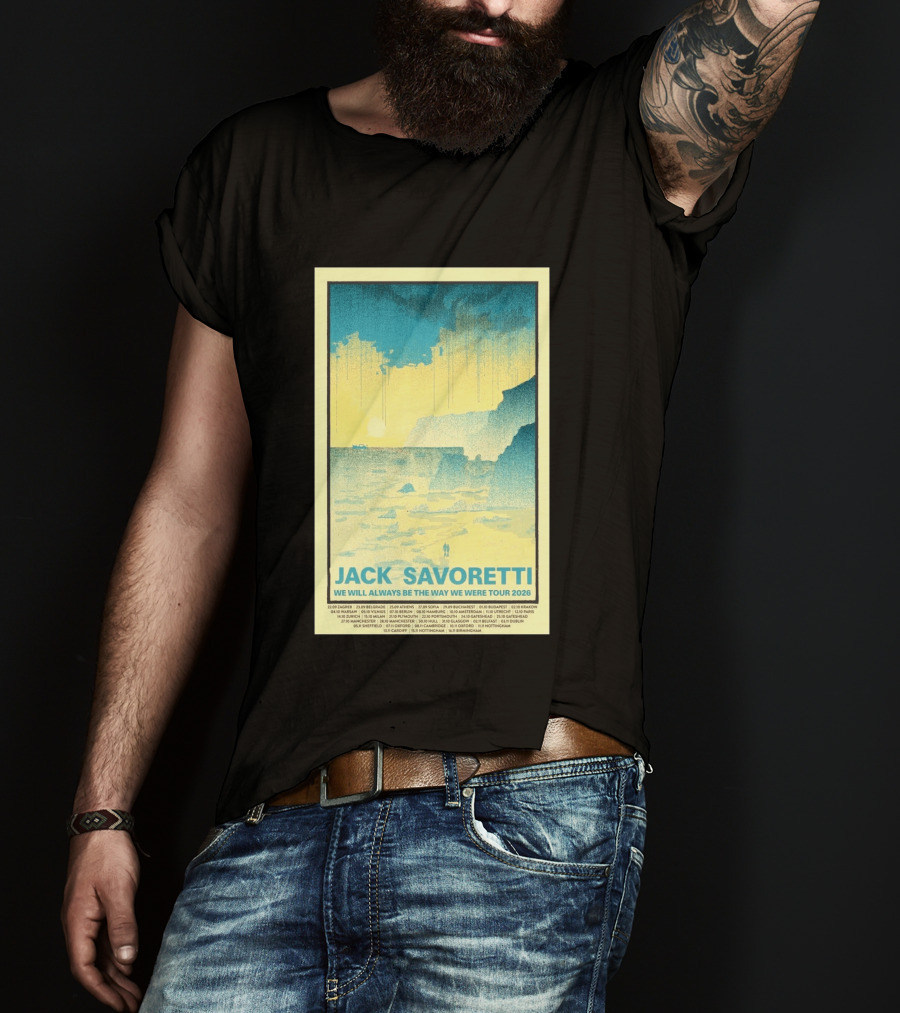 Jack Savoretti We Will Always Be The Way We Were Tour 2026 Bucharest Vintage Style Ocean Scene T-Shirt