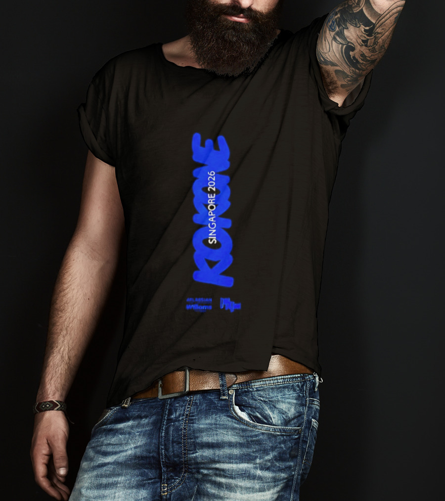 Kokone Singapore 2026 Atlassian Williams Blue Vertical T-Shirt