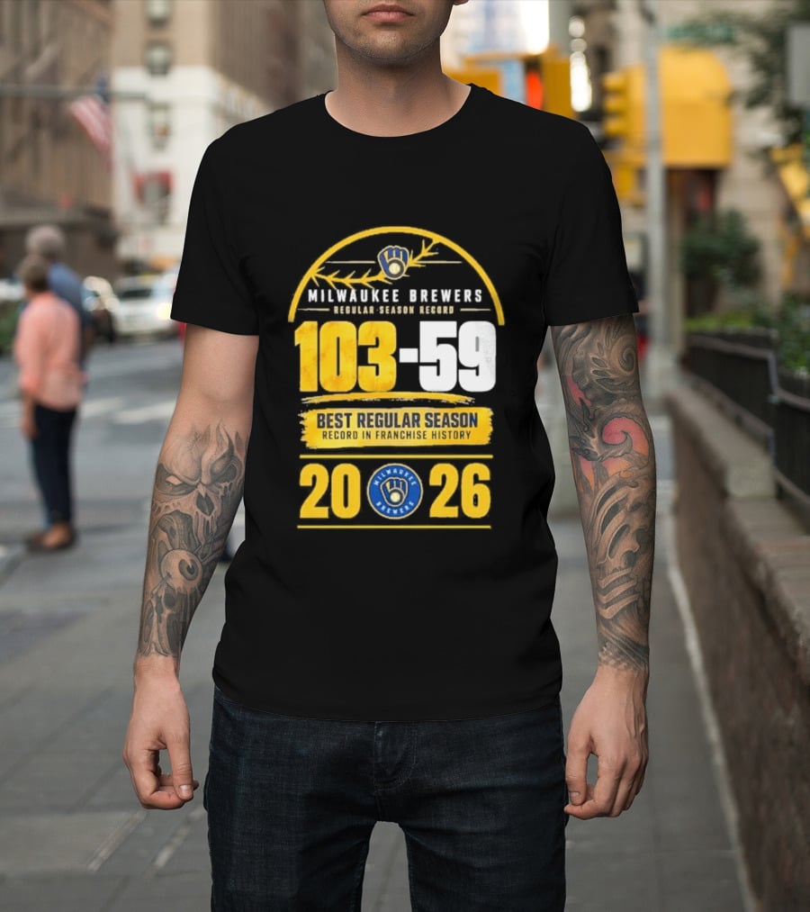 Milwaukee Brewers Record Season 103 59 Best Regular Season 2026 T-Shirt