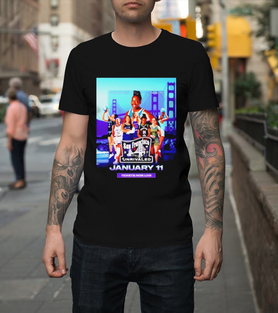 San Francisco Unrivaled January 11 Basketball Event Tickets Now Live T-Shirt