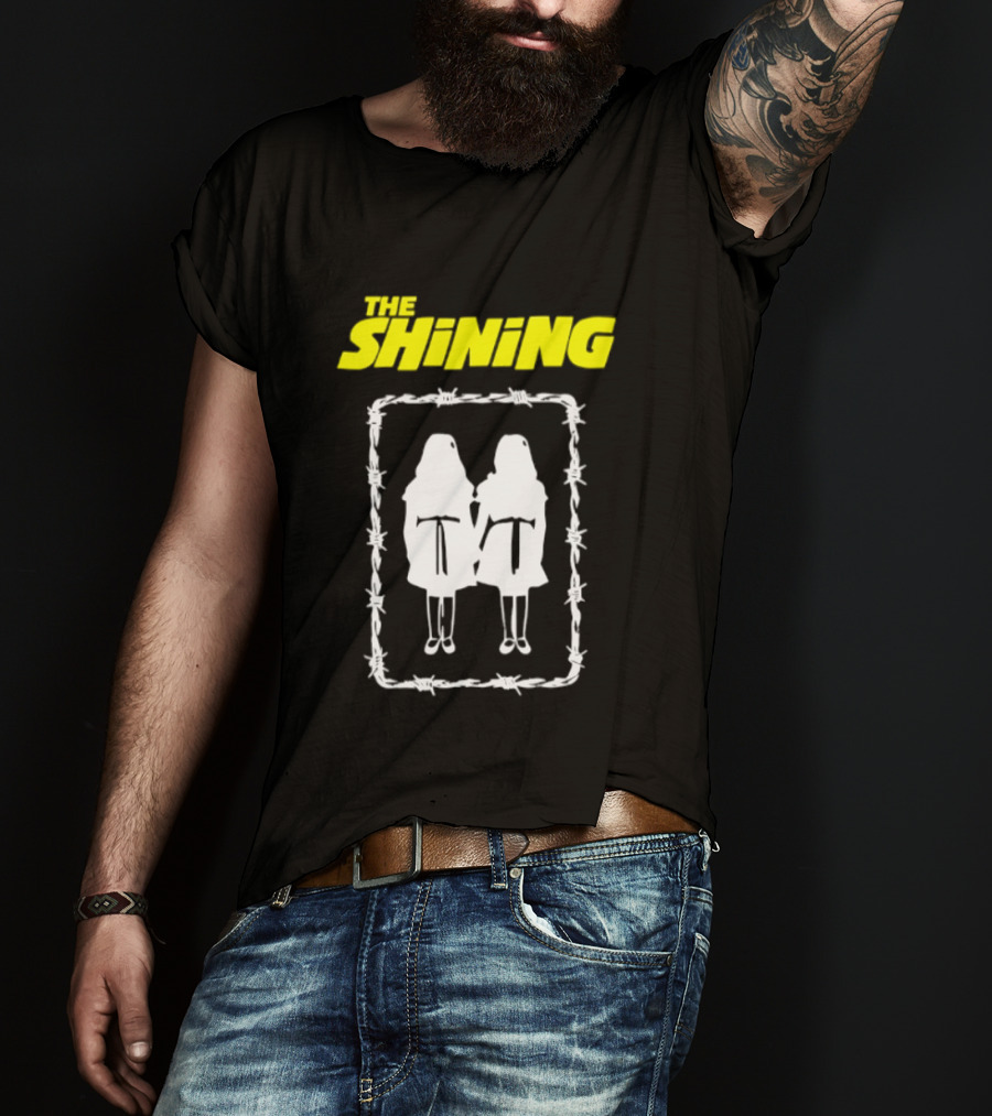 The Shining Grady Twins Barbed Wire Horror Movie Iconic Scene T-Shirt