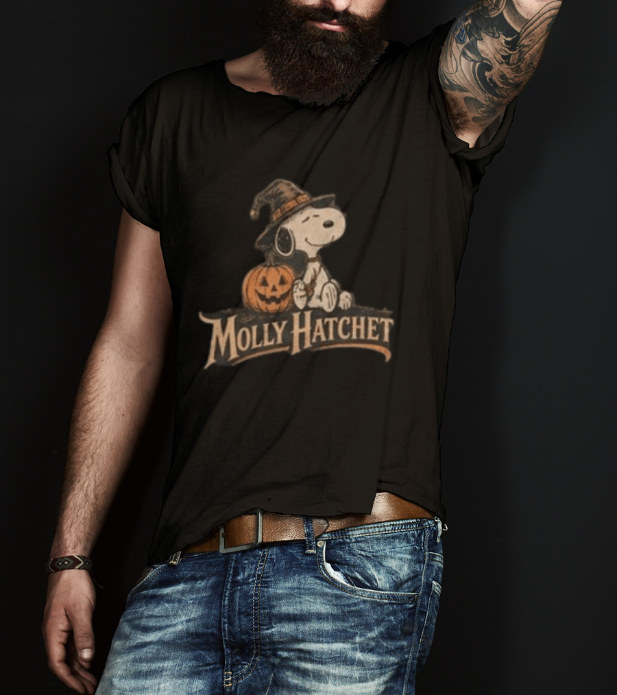 Molly Hatchet Snoopy Witchin Through The Pines Halloween Pumpkin T-Shirt