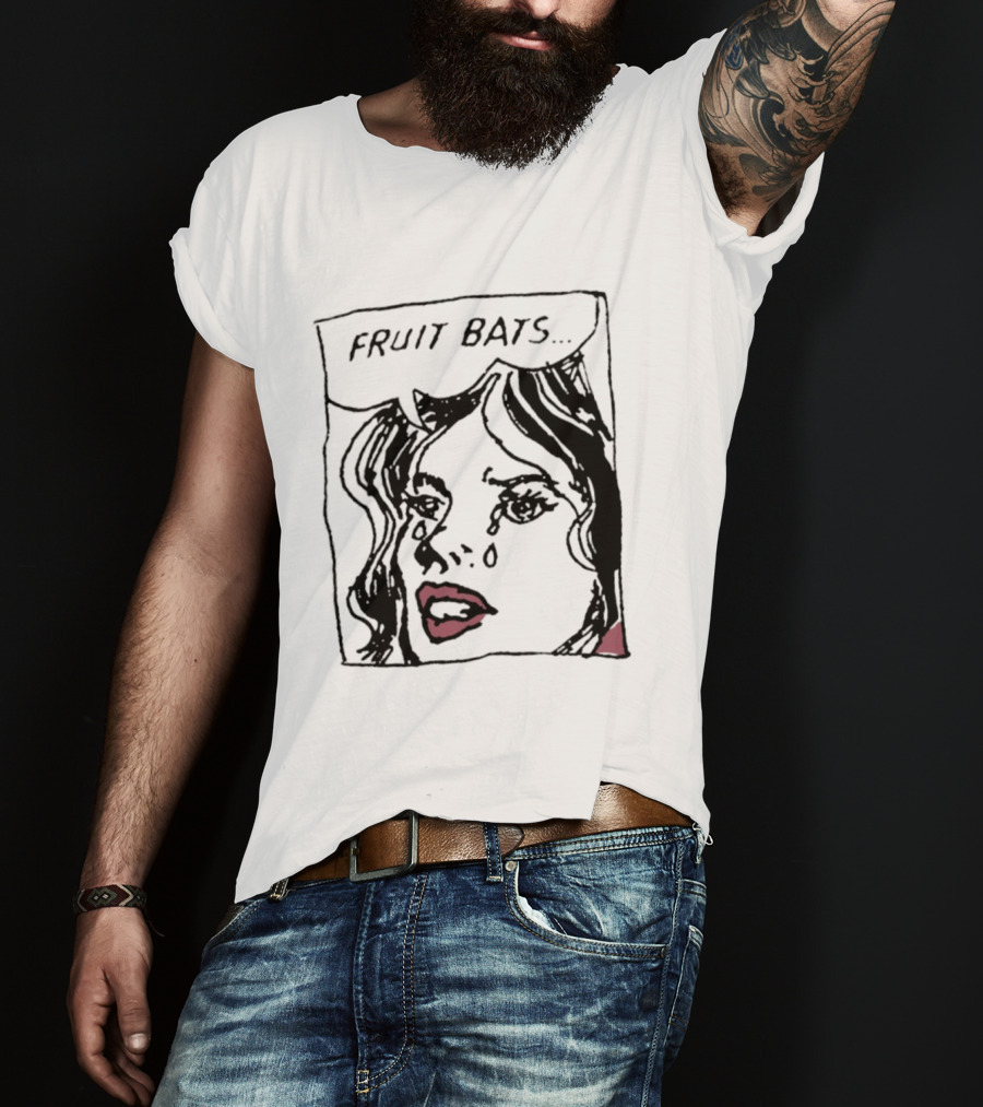 FRUIT BATS Pop Comic Indie Rock Crying Comic Style Woman T-Shirt