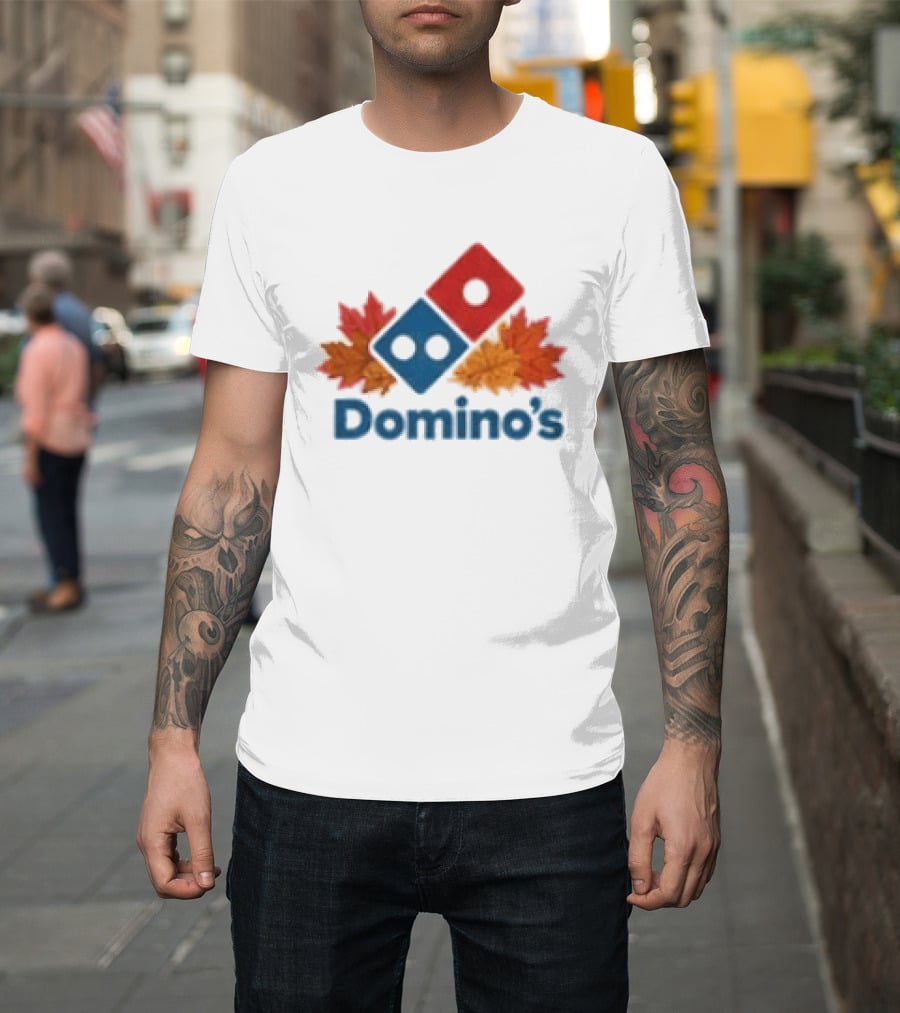 Domino's Thanksgiving Autumn Leaves Pizza Celebration T-Shirt