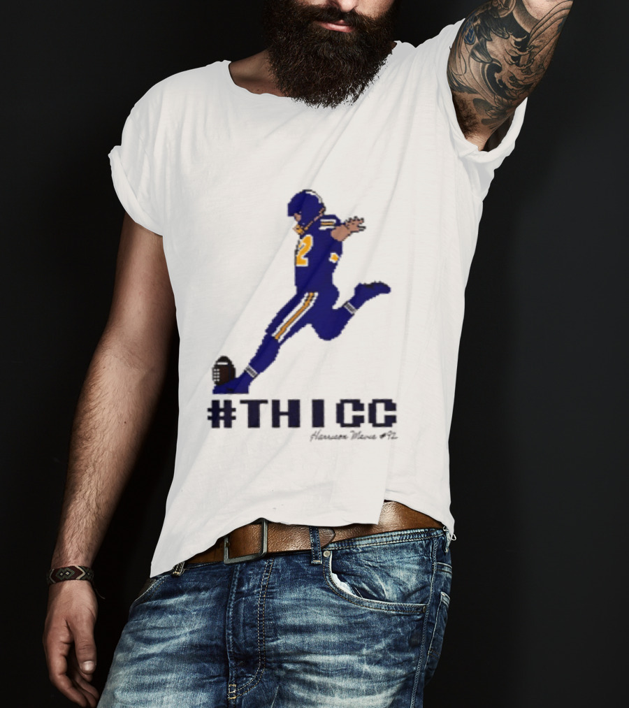 Harrison Mevis 92 Los Angeles Rams Thicc Kicker Football Pixel T-Shirt