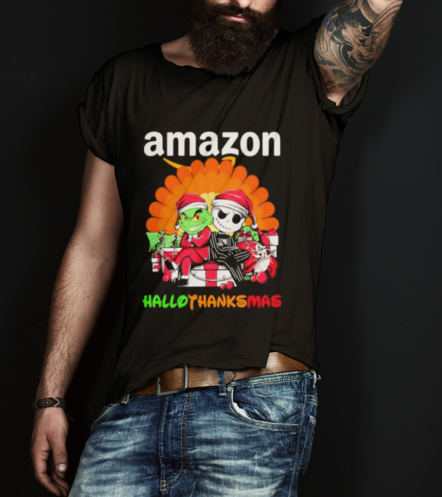 Amazon Grinch Jack Skellington Hallothanksmas 2026 T-Shirt