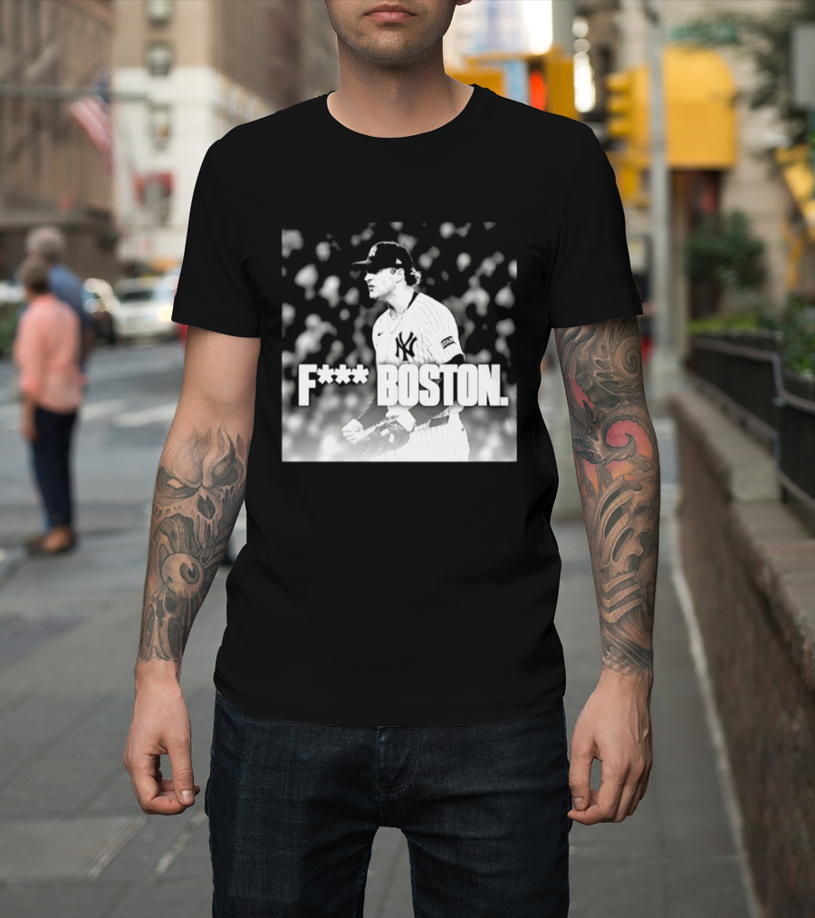 Cam Schlittler New York Yankees F*** Boston T-Shirt