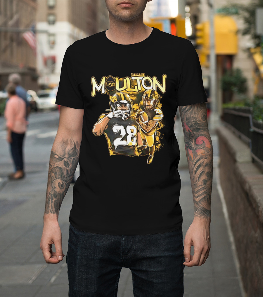 Kamari Moulton Hawkeyes Football 28 Iowa Collage T-Shirt