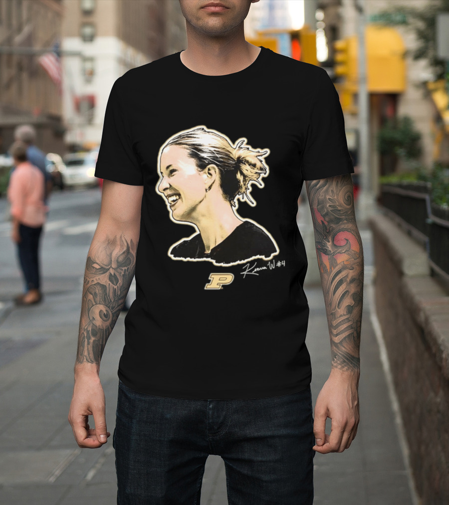 Kenna Wollard Purdue Boilermakers P Logo Big Head T-Shirt