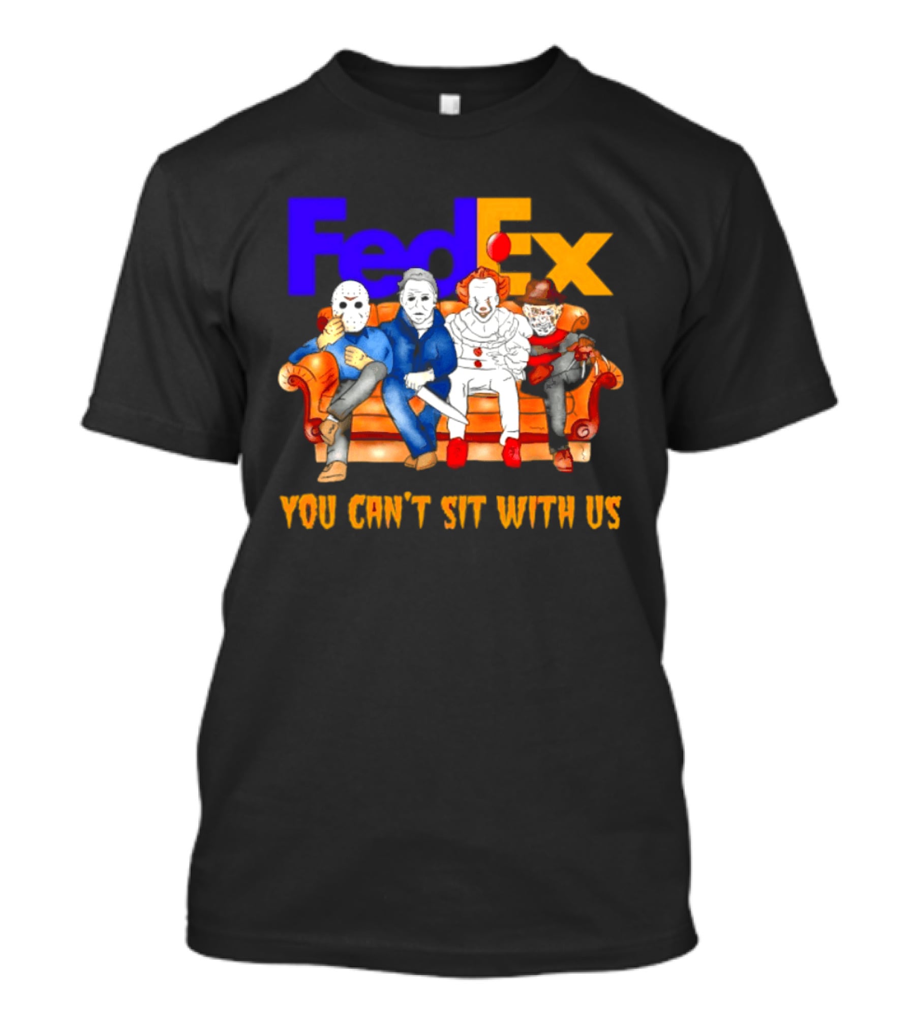 FedEx Horror Friends Halloween 2026 You Can't Sit With Us T-Shirt