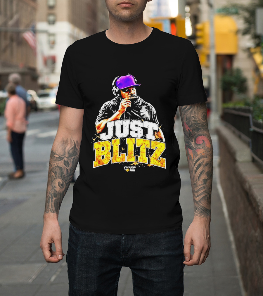 Just Blitz Football Coach Vikings Skol Now T-Shirt