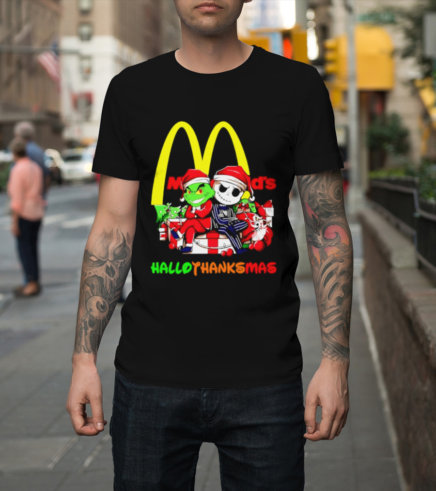 McDonald's Grinch Jack Skellington Hallothanksmas 2026 T-Shirt