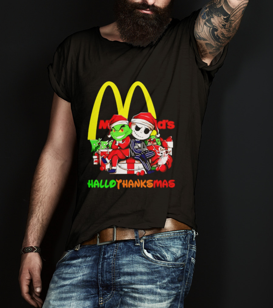 McDonald's Grinch Jack Skellington Hallothanksmas 2026 T-Shirt