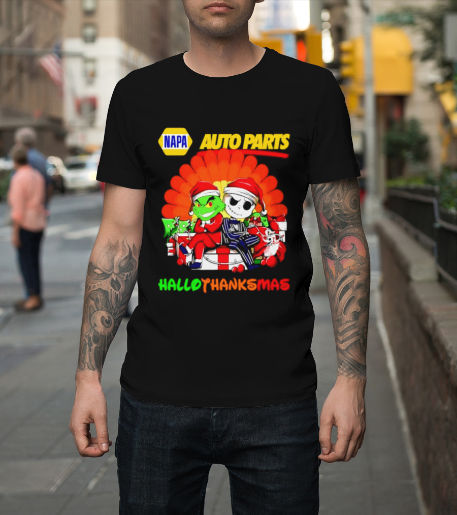 Napa Auto Parts Grinch Jack Skellington Hallothanksmas 2026 T-Shirt