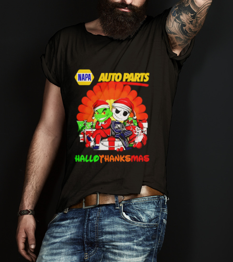 Napa Auto Parts Grinch Jack Skellington Hallothanksmas 2026 T-Shirt