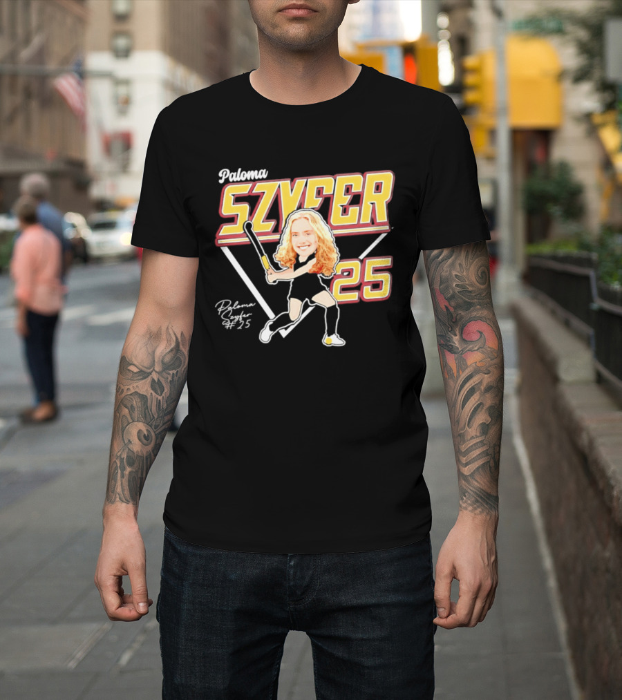 Paloma Szyfer 25 Oberlin Hockey NCAA Caricature T-Shirt