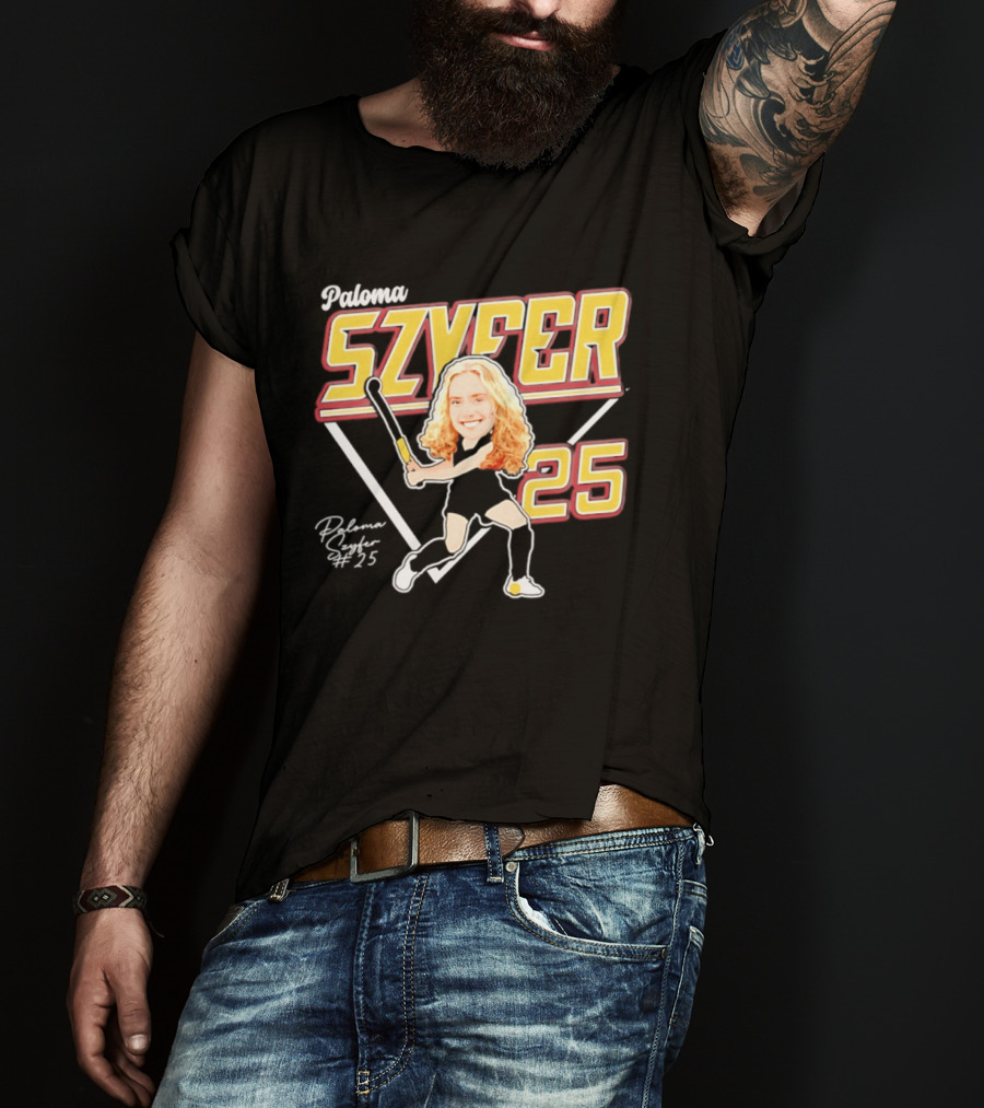 Paloma Szyfer 25 Oberlin Hockey NCAA Caricature T-Shirt