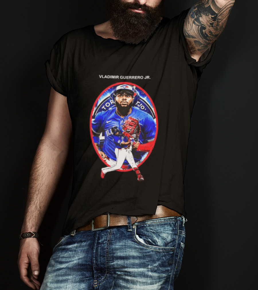 Vladimir Guerrero Jr Toronto Blue Jays Baseball Two Sided T-Shirt