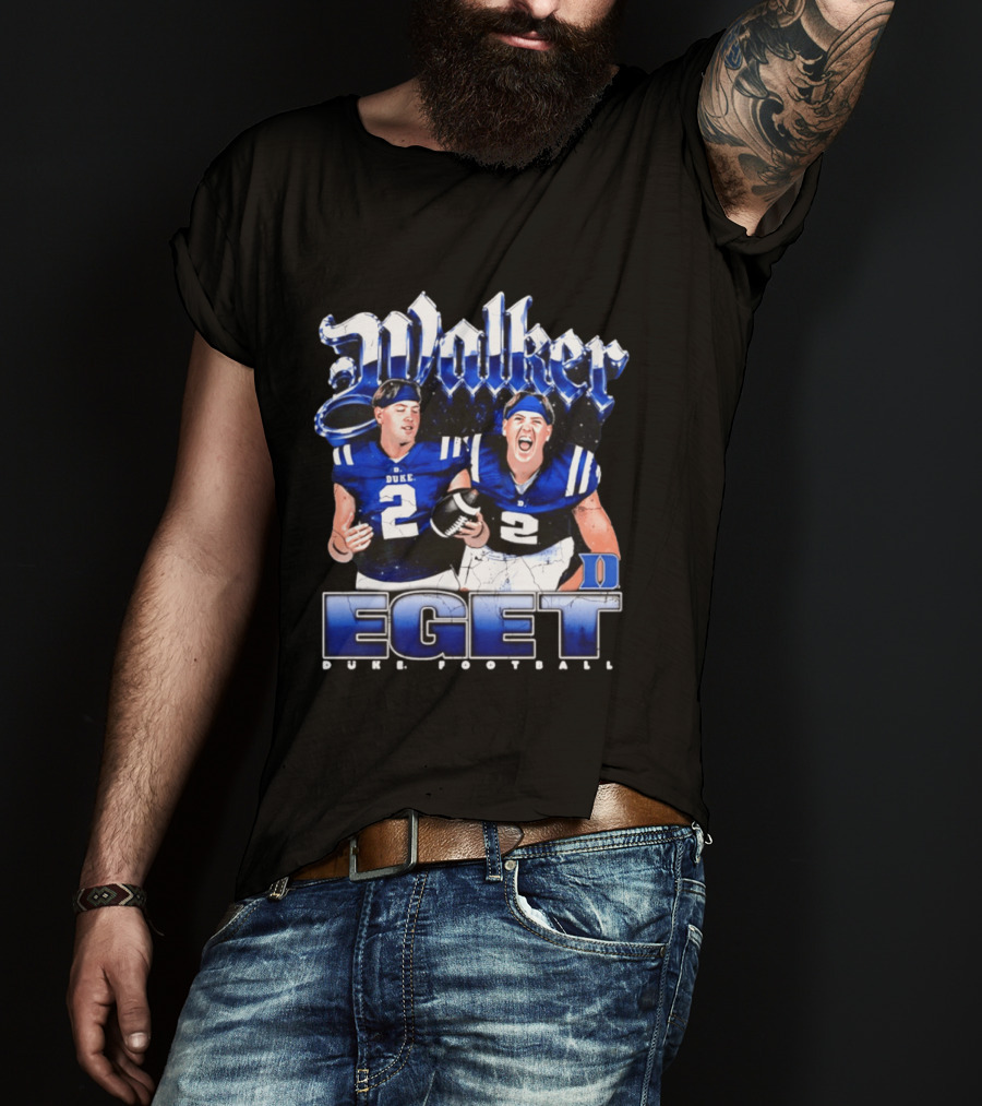 Walker Eget Duke Blue Devils Football 90s T-Shirt