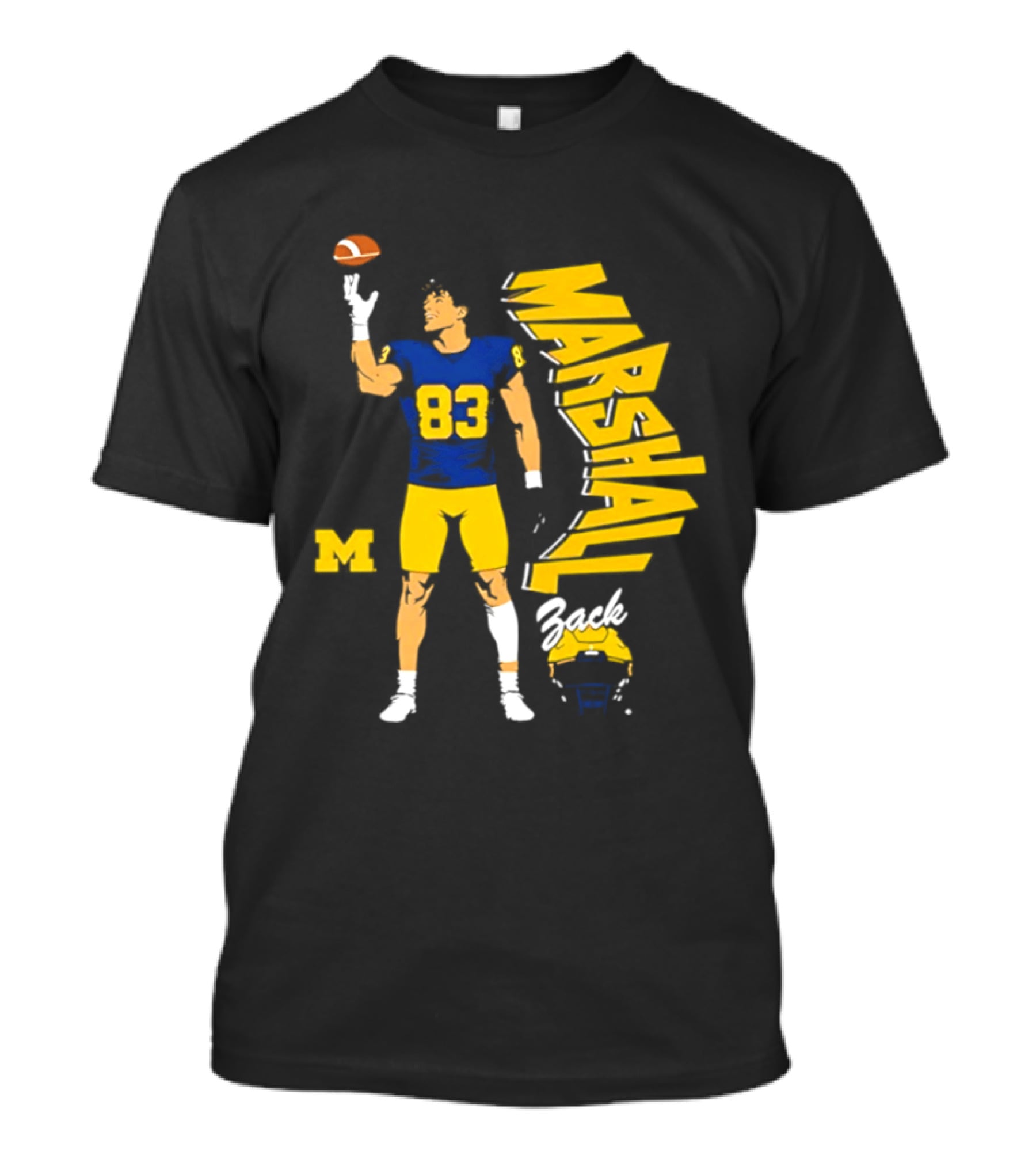 Zack Marshall Michigan Wolverines NCAA Football Number 83 Moment T-Shirt