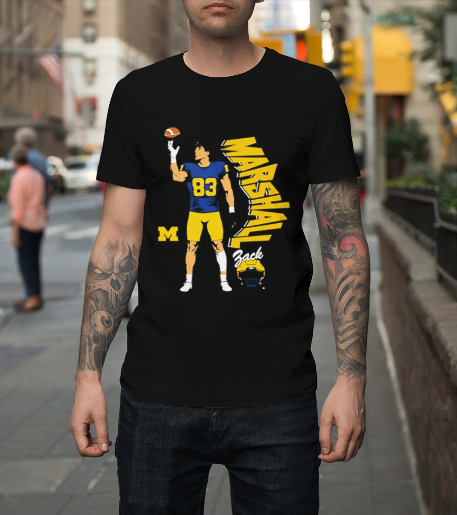 Zack Marshall Michigan Wolverines NCAA Football Number 83 Moment T-Shirt