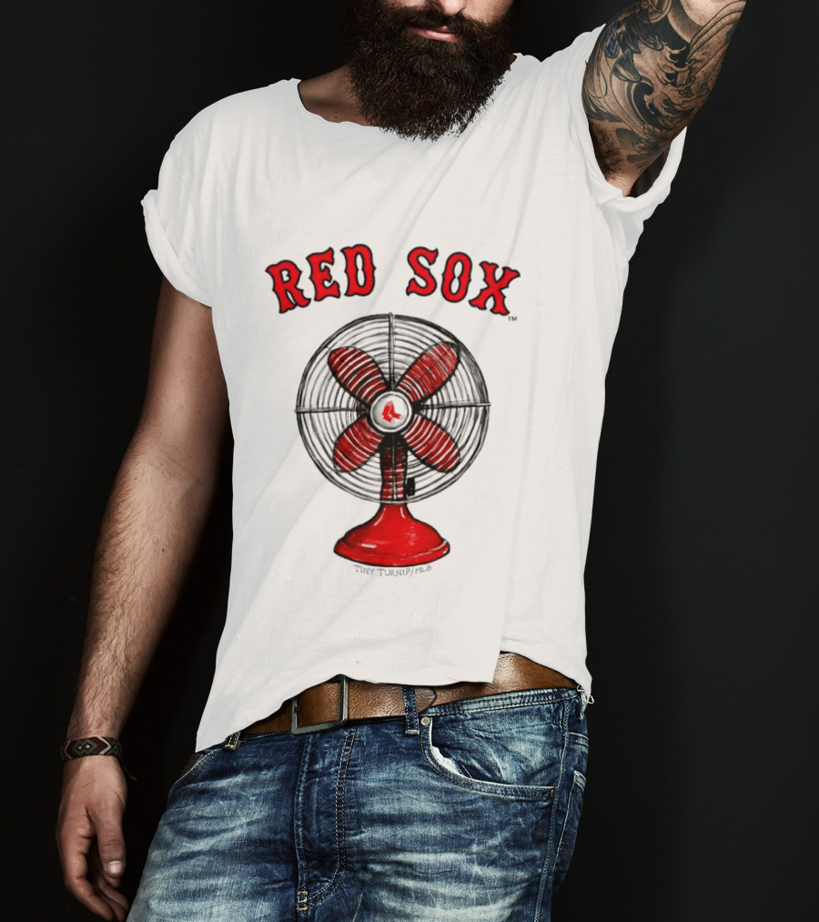 Red Sox Baseball Vintage Fan Art Tiny Turnip T-Shirt