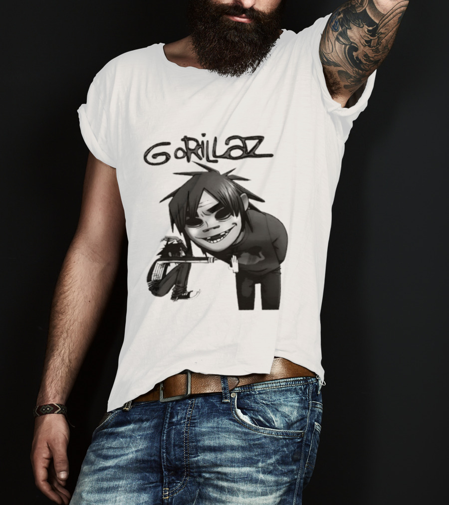 Gorillaz Band Damon Albarn Jamie Hewlett Character Art Alternative Rock T-Shirt