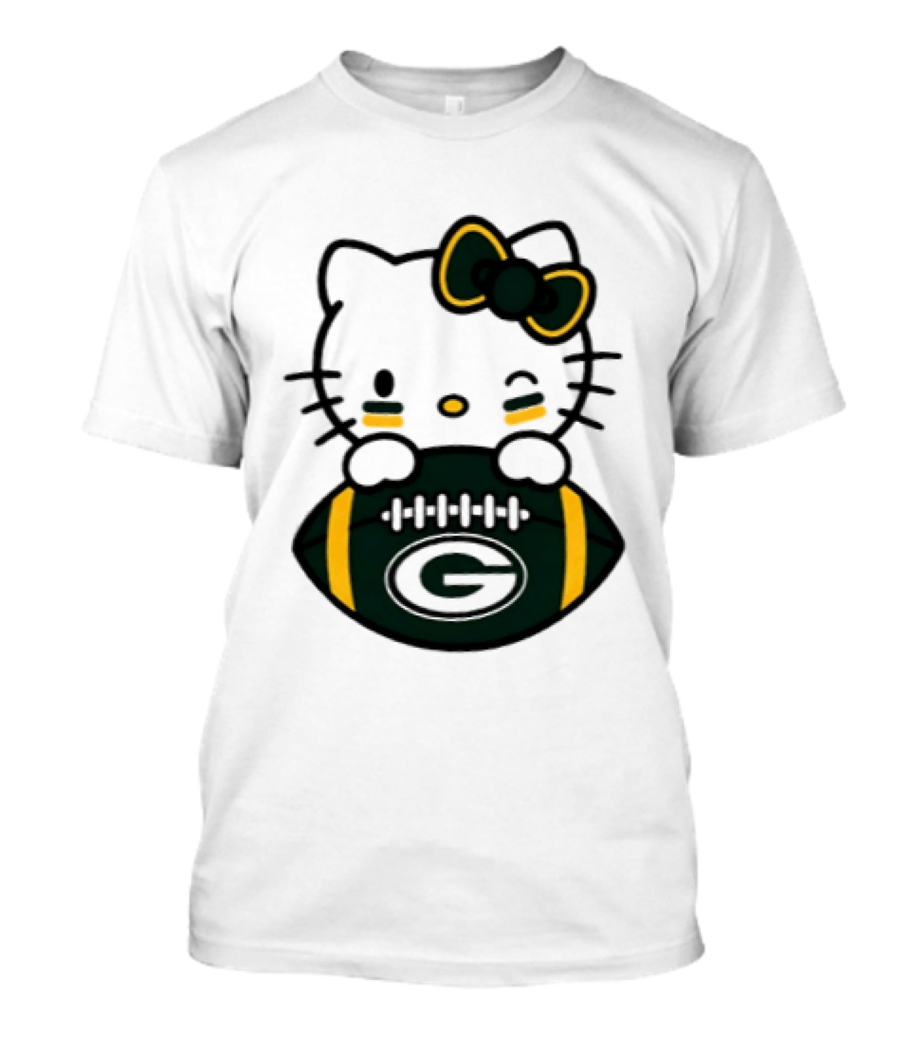 Green Bay Packers Hello Kitty Collaboration 2026 Football Season T-Shirt