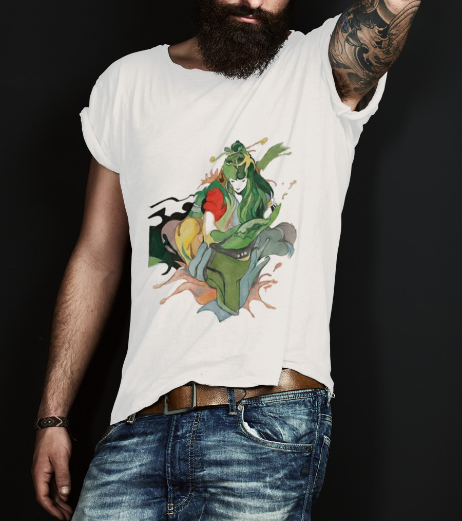 Hand Painted Nujabes Abstract Art Colorful Brushstrokes T-Shirt