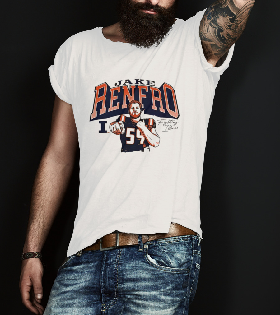 Jake Renfro Illinois Fighting Illini Football 54 T-Shirt