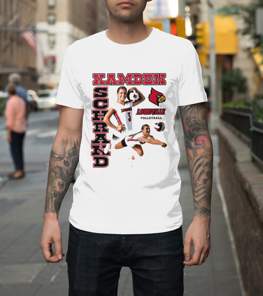 Kamden Schrand Louisville Cardinals Volleyball NCAA Sports Team Player Action T-Shirt