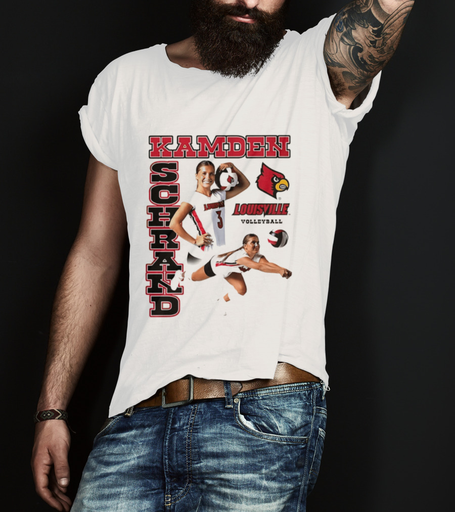 Kamden Schrand Louisville Cardinals Volleyball NCAA Sports Team Player Action T-Shirt