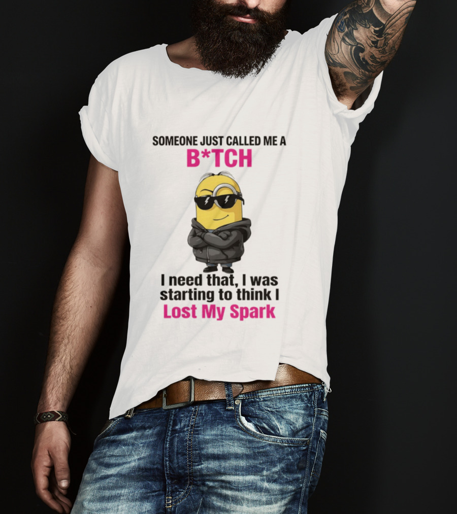 Minions Someone Just Called Me B*tch I Need That I Was Starting To Think I Lost My Spark T-Shirt