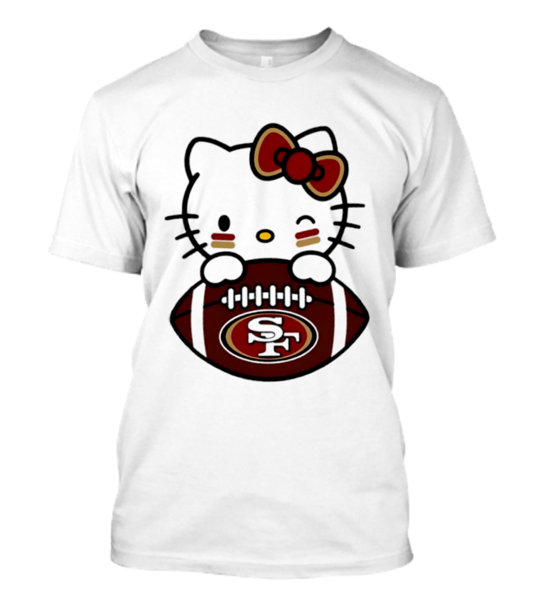 San Francisco 49ers Hello Kitty Collaboration Football 2026 Season T-Shirt