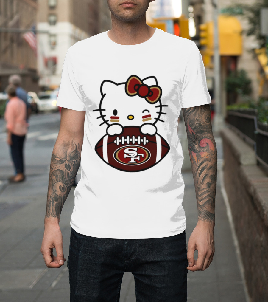 San Francisco 49ers Hello Kitty Collaboration Football 2026 Season T-Shirt