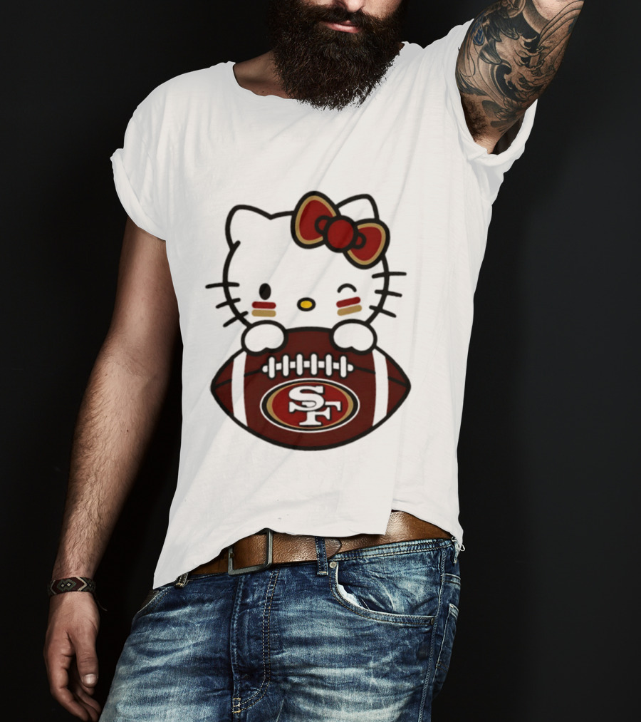 San Francisco 49ers Hello Kitty Collaboration Football 2026 Season T-Shirt