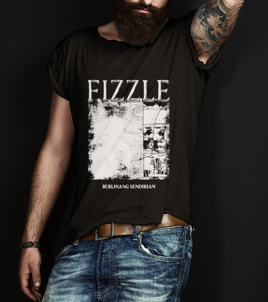 Fizzle Berlinang Sendirian Indie Rock Music T-Shirt