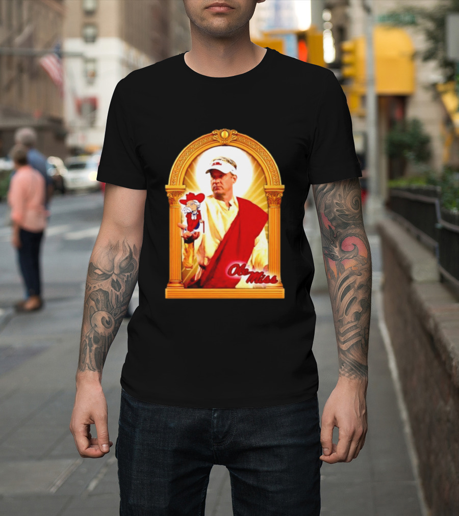 Lane Kiffin Ole Miss Colonel Reb Archway T-Shirt