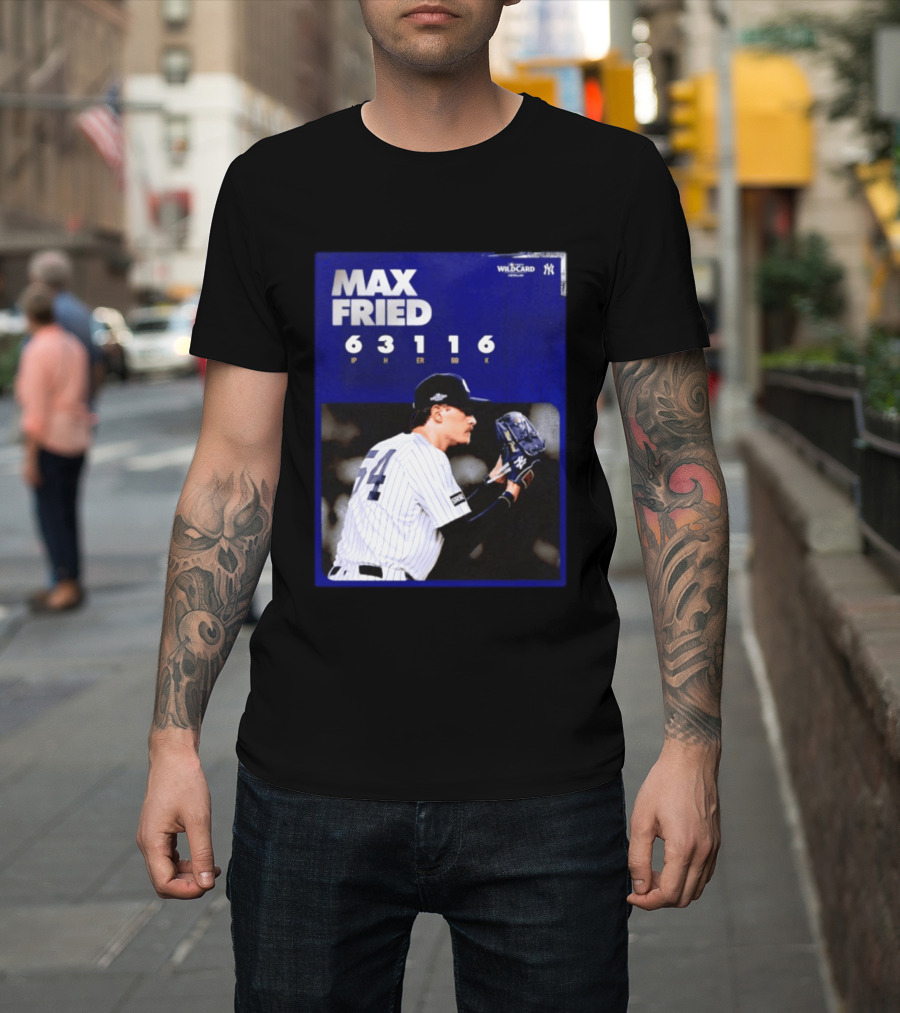 Max Fried 2026 Wild Card New York Yankees Pitching Stats T-Shirt