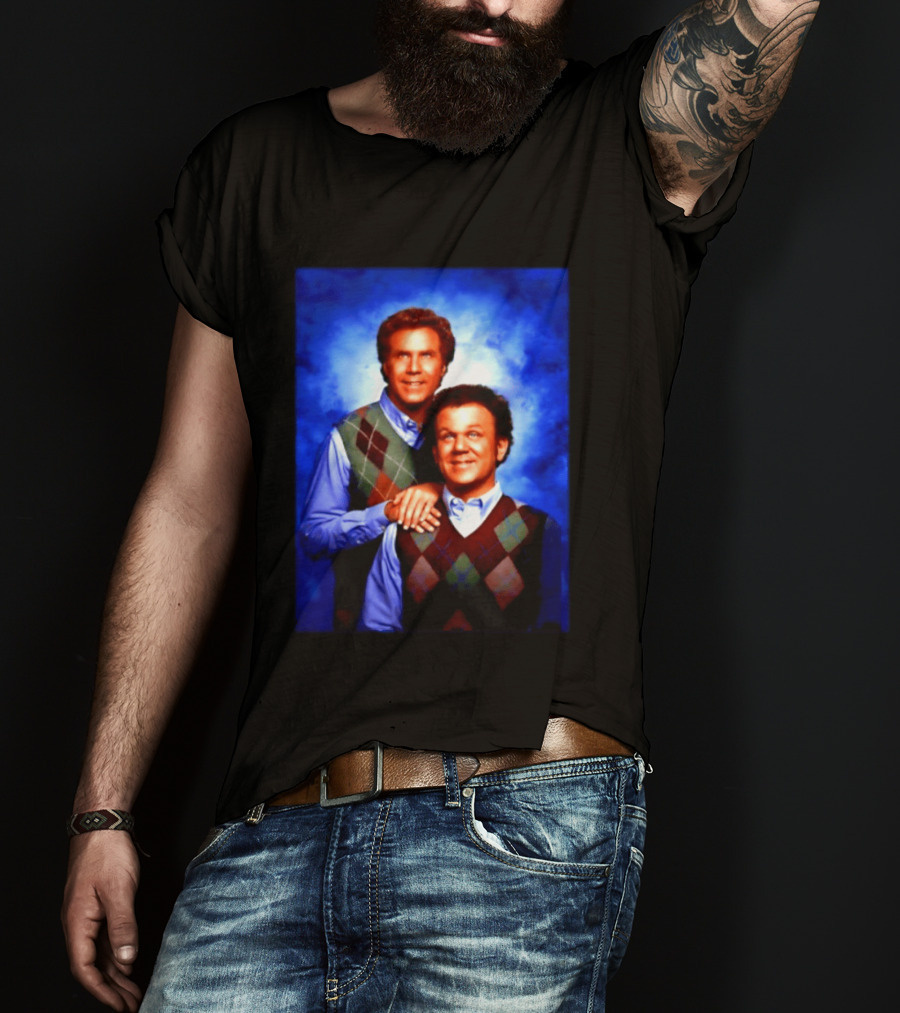 Will Ferrell John C Reilly Step Brothers Argyle Sweater T-Shirt
