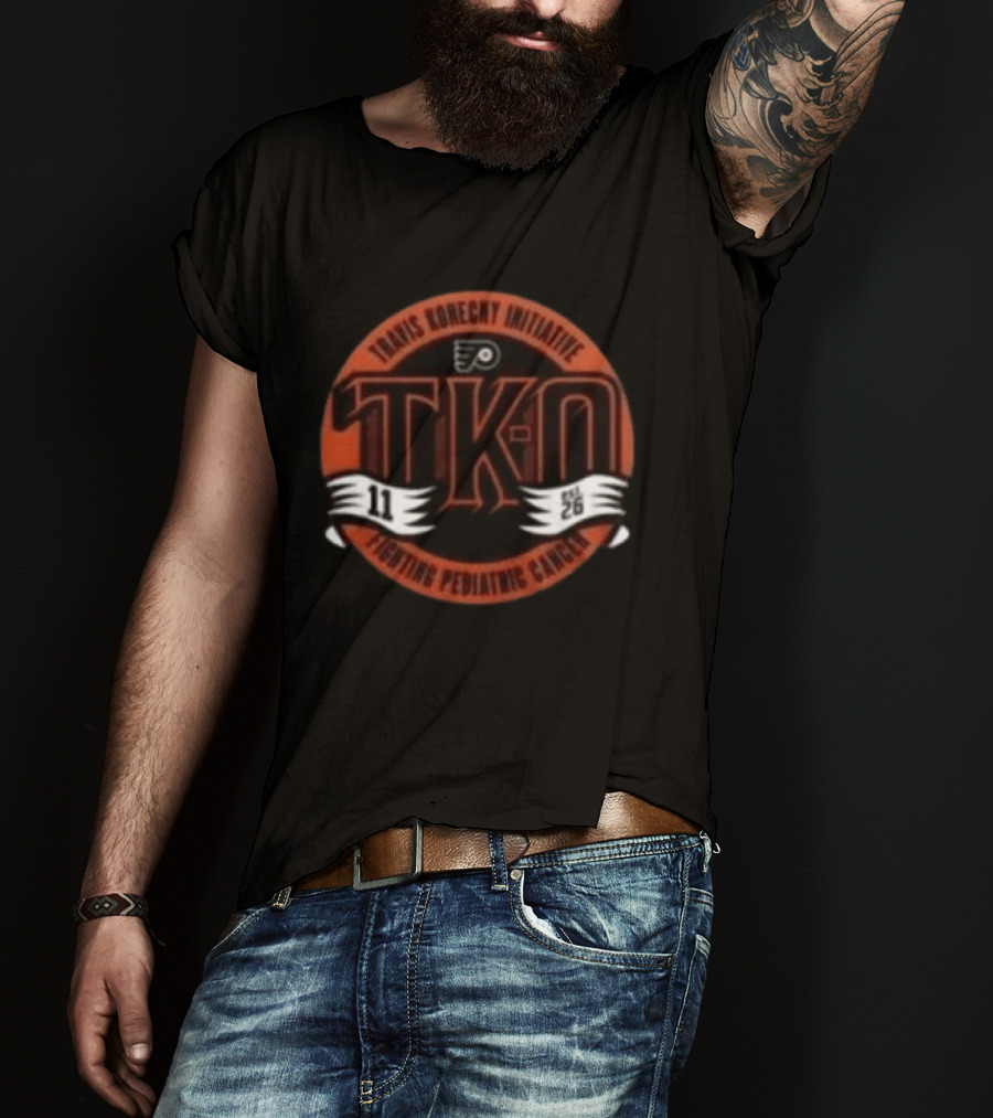 Travis Konecny Initiative TKO Fighting Pediatric Cancer Philadelphia Flyers 11 26 T-Shirt