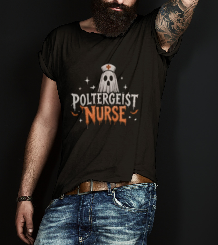 Poltergeist Nurse Halloween Horror Spooky Night Shifts Phantom T-Shirt