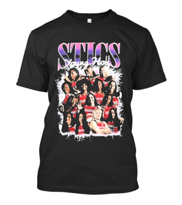 STICS Young Hos Washington Mystics Sports Team Collage T-Shirt
